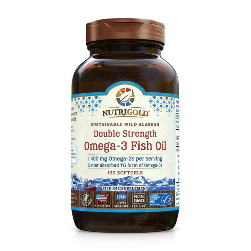 NutriGold Double Strength Omega-3 Fish Oil 120 capsules
