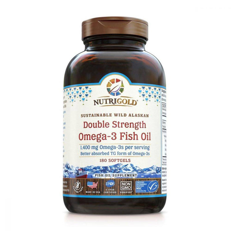 NutriGold Double Strength Omega-3 Fish Oil 180 softgels