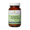 Pharmaca Pantothenic Acid Prolonged Release 500 mg 60 Vegetarian Capsules