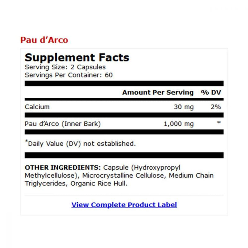 Dr. Mercola Pau d'Arco 120 capsules