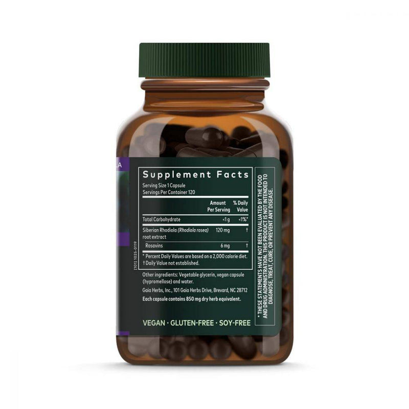 Gaia Herbs Rhodiola Rosea 120 vcaps