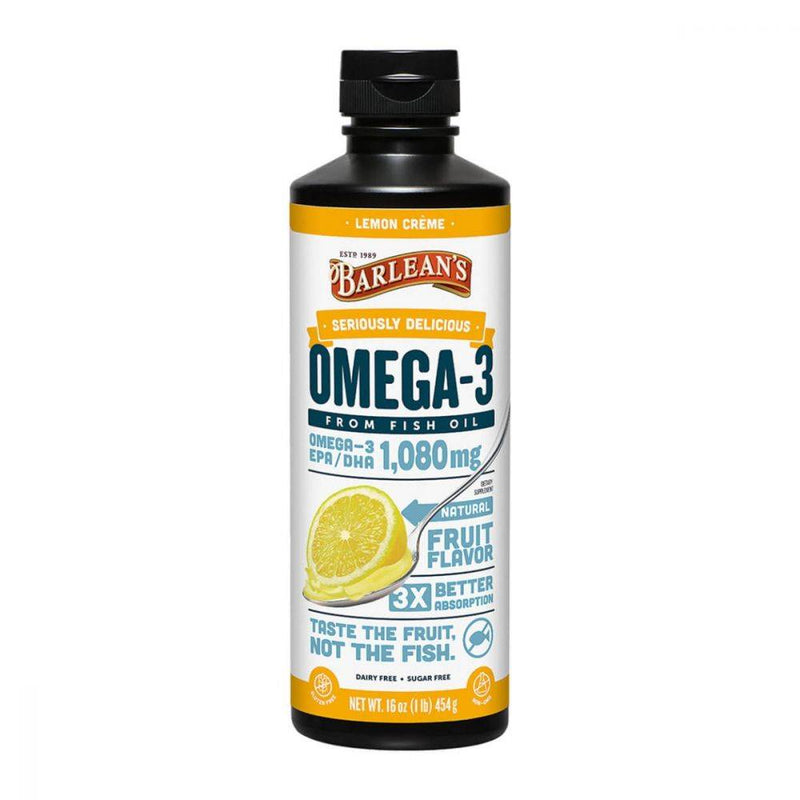 Barlean's Seriously Delicious Omega-3 Fish Oil - Lemon Crème 16oz