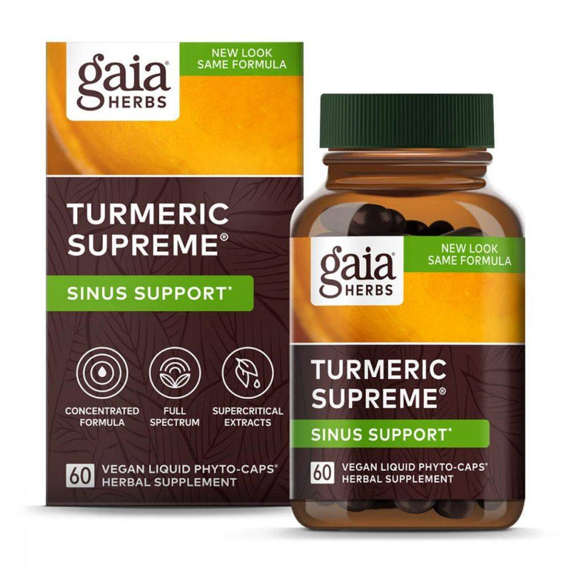 Gaia Herbs Turmeric Supreme Sinus Support 60 vcaps