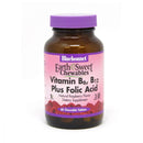 Bluebonnet Earth Sweet Chewable Vitamin B-6 B-12 + Folic Acid 60 Raspberry Chewable Tabs