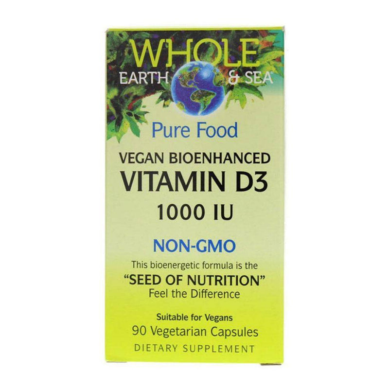 Whole Earth & Sea Vegan Bioenhanced Vitamin D3 1000IU 90 vcap