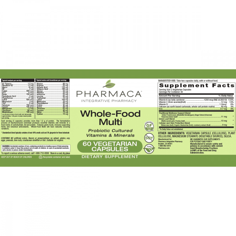 Pharmaca Whole-Food Multivitamin 60 vcaps